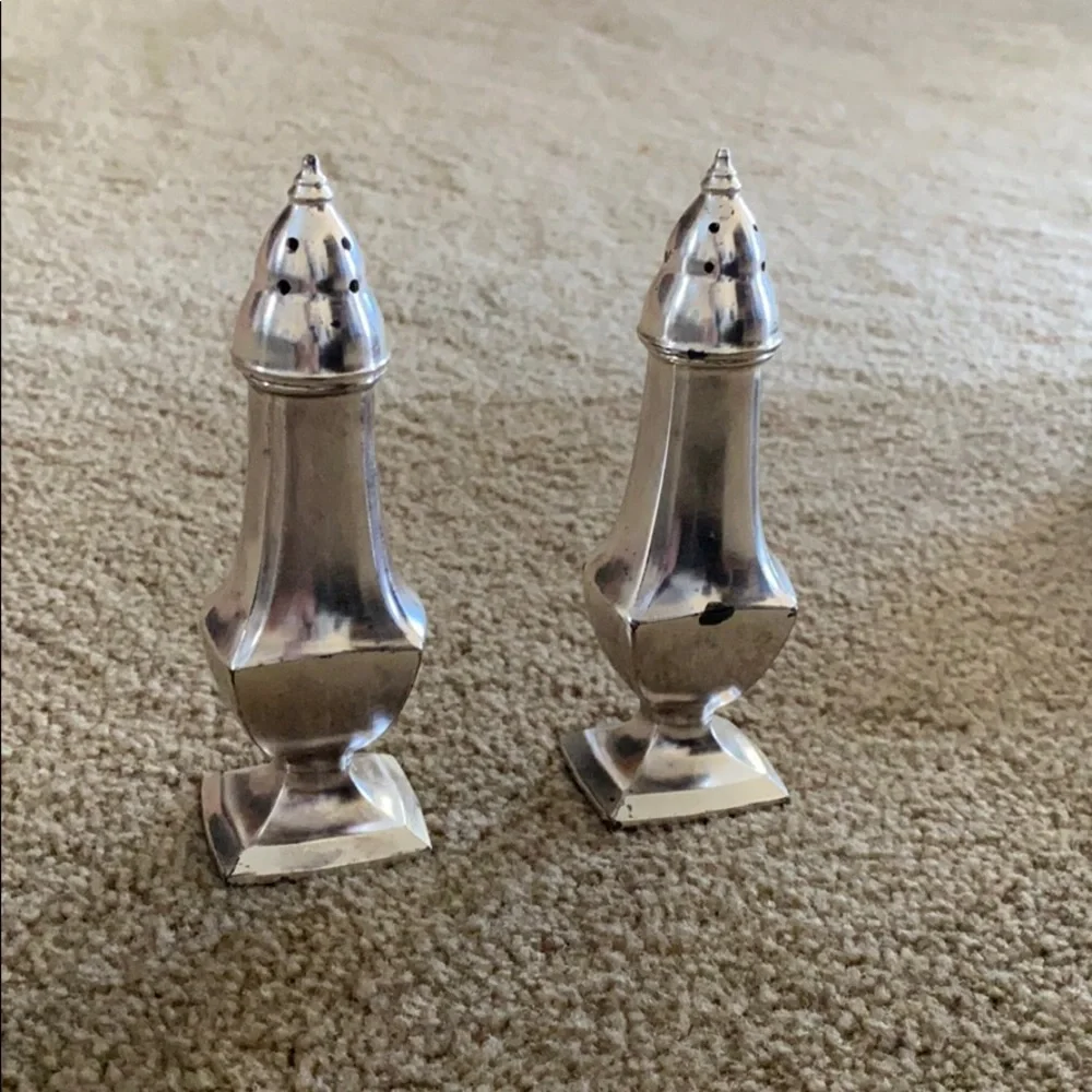 Vintage Lafrance silver plated salt and pepper shakers